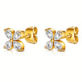 Crystal Flower Stud Earrings