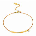 Crystal Curved Bar Anklet