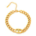 Gold Designer-Inspired Link Chain Bracelet  Length: 18+5cm