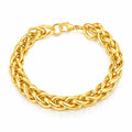 Gold Interlocking Chain Bracelet  (Length 20cm