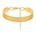 Gold Mesh Chain Bracelet - Length 17+5cm