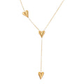 Gold Multi-Heart Y-Drop Necklace