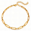 Golden Paperclip Chain Anklet