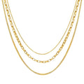 Gold Multi-Strand Layered Chain Necklace