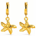 Golden Starfish  Earrings