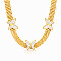 Gold Butterfly Mesh Necklace